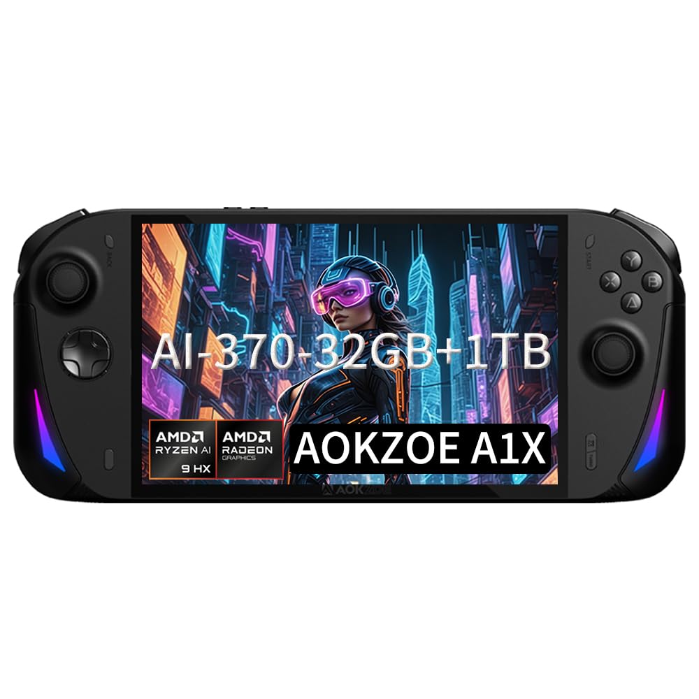 Amazon.com: AOKZOE A1 X Gaming Handheld, Ryzen AI 9 HX 370, 8